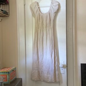 Cream Cottagecore Maxi Dress